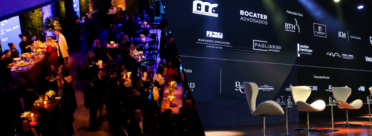 Evento corporativo e painel de patrocinadores produzido pela C8